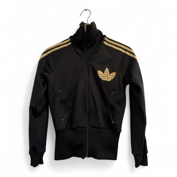 Adidas Black & Gold Sequin Sweater (Great Condition) 53% Cotton , 47% Polyester - Picture 5 of 13